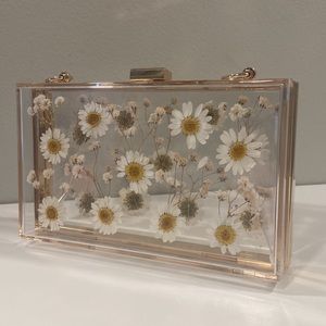 Pressed Flower Clutch Purse
